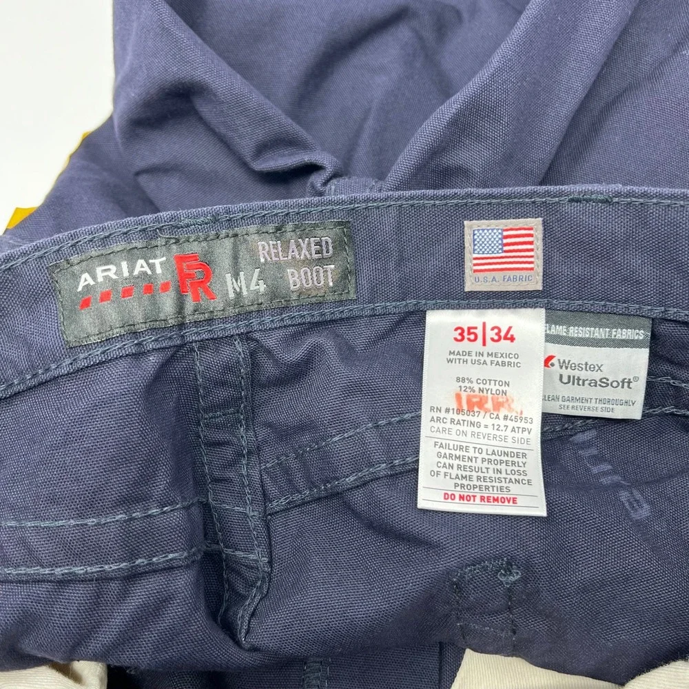 Ariat M4 Workhorse FR Flame Resistant Pants Navy Blue 35(Actual 38)x34 CAT2 NWT